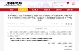 北京金十字公益基金会荣获2023年度-2025年度第一批公益性捐赠税前扣除资格